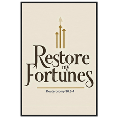 Museum-Quality Framed Poster: Restore My Fortunes (Deuteronomy 30:3-4)