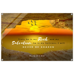 Contemporary Acrylic Print |  He Is My Rock And Salvation ~Psalm 62:2~