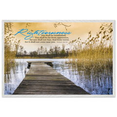 Museum-Quality Premium Wooden Framed Poster | In Righteousness You Shall Be Established ~Isaiah 54:14~