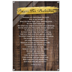 Contemporary Acrylic Print | Prayer for Protection ~Psalm 91:9-16~ (2 Designs - Wood)