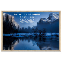 Premium Quality Framed Canvas | Be still, and know that I am God ~Psalm 46:10~