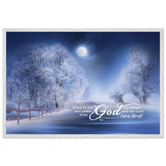Museum-Quality Premium Wooden Framed Poster | Peace From God ~2 Thessalonians 1:2~