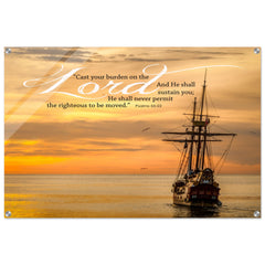Contemporary Acrylic Print | Cast Your Burden On The Lord ~Psalm 55:22~