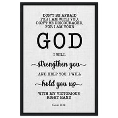 Minimalist Typography Framed Canvas | Fear Not For I Am With You ~Isaiah 41:10~ (5 Designs)