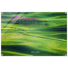Contemporary Acrylic Print | Let Not Your Heart Be Troubled ~John 14:27~
