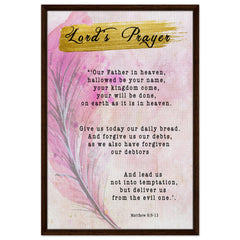 Premium Quality Framed Canvas | Lord's Prayer ~Matthew 6:9-13~ (2 Designs - Feather)