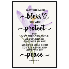 Minimalist Typography Framed Poster | The Lord Gives You Peace ~Numbers 6:24-26~ (5 Designs)