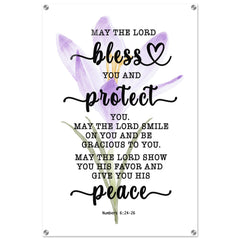 Minimalist Typography Acrylic Print | The Lord Gives You Peace ~Numbers 6:24-26~ (5 Designs)