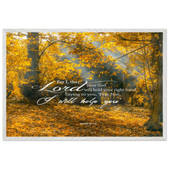 Museum-Quality Premium Wooden Framed Poster | Fear Not, I Will Help You ~Isaiah 41:13~
