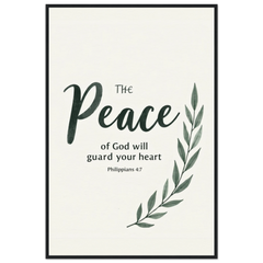 Museum-Quality Framed Poster: The Peace Of God Guard Your Heart (Philippians 4:7)