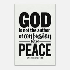 Premium Gallery Wrapped Canvas: God Is Not The Author Of Confusion But Of Peace (1 Corinthians 14:33)