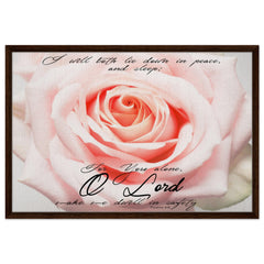 Premium Quality Framed Canvas | Lord Make Me Dwell In Safety ~Psalm 4:8~