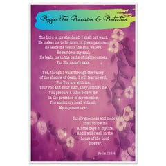 Museum-Quality Premium Wooden Framed Poster | Prayer for Provision & Protection ~Psalm 23:1-6~ (2 Designs - Misty)