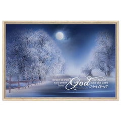 Premium Quality Framed Canvas | Peace From God ~2 Thessalonians 1:2~