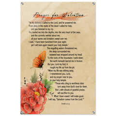 Contemporary Acrylic Print | Prayer for Salvation ~Jonah 2:2-9~ (2 Designs - Butterfly)