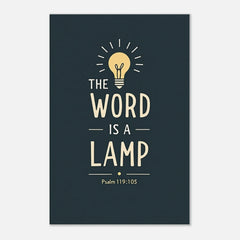 Premium Gallery Wrapped Canvas: The Word Is A Lamp (Psalm 119:105)