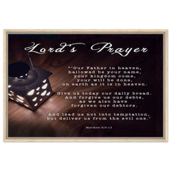 Premium Quality Framed Canvas | Lord's Prayer ~Matthew 6:9-13~ (2 Designs - Lamp)