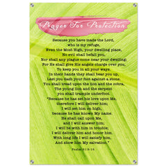 Contemporary Acrylic Print | Prayer for Protection ~Psalm 91:9-16~ (2 Designs - Leaf)