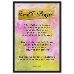 Premium Quality Framed Canvas | Lord's Prayer ~Matthew 6:9-13~ (2 Designs - Watercolor)