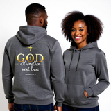 Premium Unisex Hoodie | God Strengthens Weak Knees -Hebrews 12:12-13-