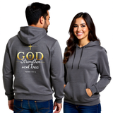 Premium Unisex Hoodie | God Strengthens Weak Knees -Hebrews 12:12-13-