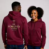 Premium Unisex Hoodie | He Forgives And Heals -Psalm 103:2-3 -