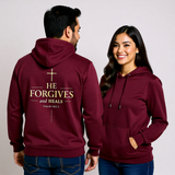 Premium Unisex Hoodie | He Forgives And Heals -Psalm 103:2-3 -