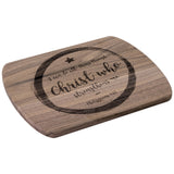 Bible Verse Hardwood Oval Cutting Board - I Can Do All Things Through Christ ~Philippians 4-13~ Design 16