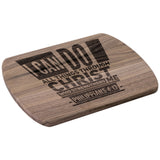 Bible Verse Hardwood Oval Cutting Board - I Can Do All Things Through Christ ~Philippians 4-13~ Design 5