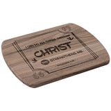 Bible Verse Hardwood Oval Cutting Board - I Can Do All Things Through Christ ~Philippians 4-13~ Design 8