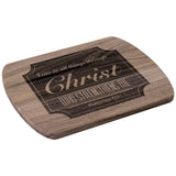 Bible Verse Hardwood Oval Cutting Board - I Can Do All Things Through Christ ~Philippians 4-13~ Design 4