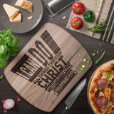 Bible Verse Hardwood Oval Cutting Board - I Can Do All Things Through Christ ~Philippians 4-13~ Design 5