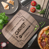 Bible Verse Hardwood Oval Cutting Board - I Can Do All Things Through Christ ~Philippians 4-13~ Design 8