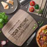 Bible Verse Hardwood Oval Cutting Board - No Evil Shall Befall You ~Psalm 91:10~ Design 3