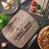 Bible Verse Hardwood Oval Cutting Board - I Can Do All Things Through Christ ~Philippians 4-13~ Design 18