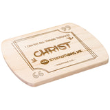 Bible Verse Hardwood Oval Cutting Board - I Can Do All Things Through Christ ~Philippians 4-13~ Design 8