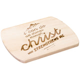 Bible Verse Hardwood Oval Cutting Board - I Can Do All Things Through Christ ~Philippians 4-13~ Design 14