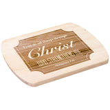 Bible Verse Hardwood Oval Cutting Board - I Can Do All Things Through Christ ~Philippians 4-13~ Design 4