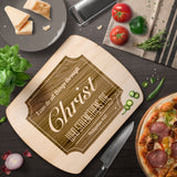 Bible Verse Hardwood Oval Cutting Board - I Can Do All Things Through Christ ~Philippians 4-13~ Design 4