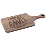 Bible Verse Hardwood Paddle Cutting Board - I Can Do All Things Through Christ ~Philippians 4-13~ Design 6