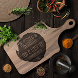 Bible Verse Hardwood Paddle Cutting Board - Be Strong & Courageous ~Joshua 1:9~ Design 13