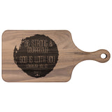 Bible Verse Hardwood Paddle Cutting Board - Be Strong & Courageous ~Joshua 1:9~ Design 13