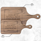 Bible Verse Hardwood Paddle Cutting Board - It Shall Not Come Near You ~Psalm 91:7~ Design 7