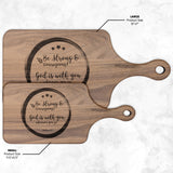 Bible Verse Hardwood Paddle Cutting Board - Be Strong & Courageous ~Joshua 1:9~ Design 14