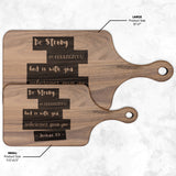 Bible Verse Hardwood Paddle Cutting Board - Be Strong & Courageous ~Joshua 1:9~ Design 15