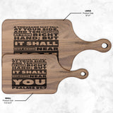 Bible Verse Hardwood Paddle Cutting Board - It Shall Not Come Near You ~Psalm 91:7~ Design 1