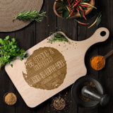Bible Verse Hardwood Paddle Cutting Board - Be Strong & Courageous ~Joshua 1:9~ Design 13