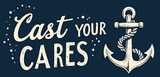 Bible Verse Christian Mug: Cast Your Cares (Design 6)
