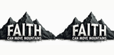 Bible Verse Christian Mug: Faith Can Move Mountains (Design 9)