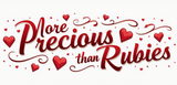 Bible Verse Christian Mug: More Precious Than Rubies (Design 1)